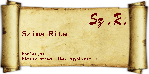 Szima Rita névjegykártya